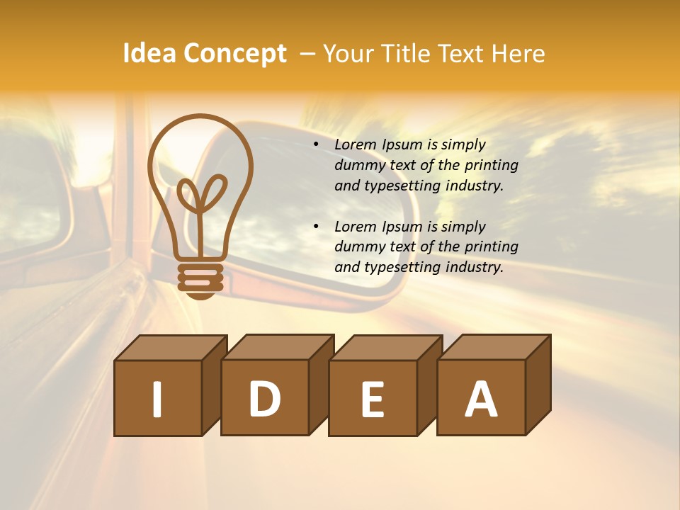 Transportation Movement Auto PowerPoint Template