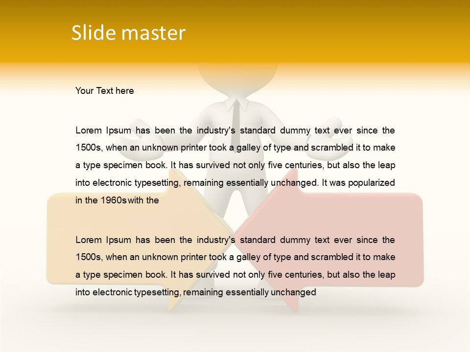 White Achievement Change PowerPoint Template