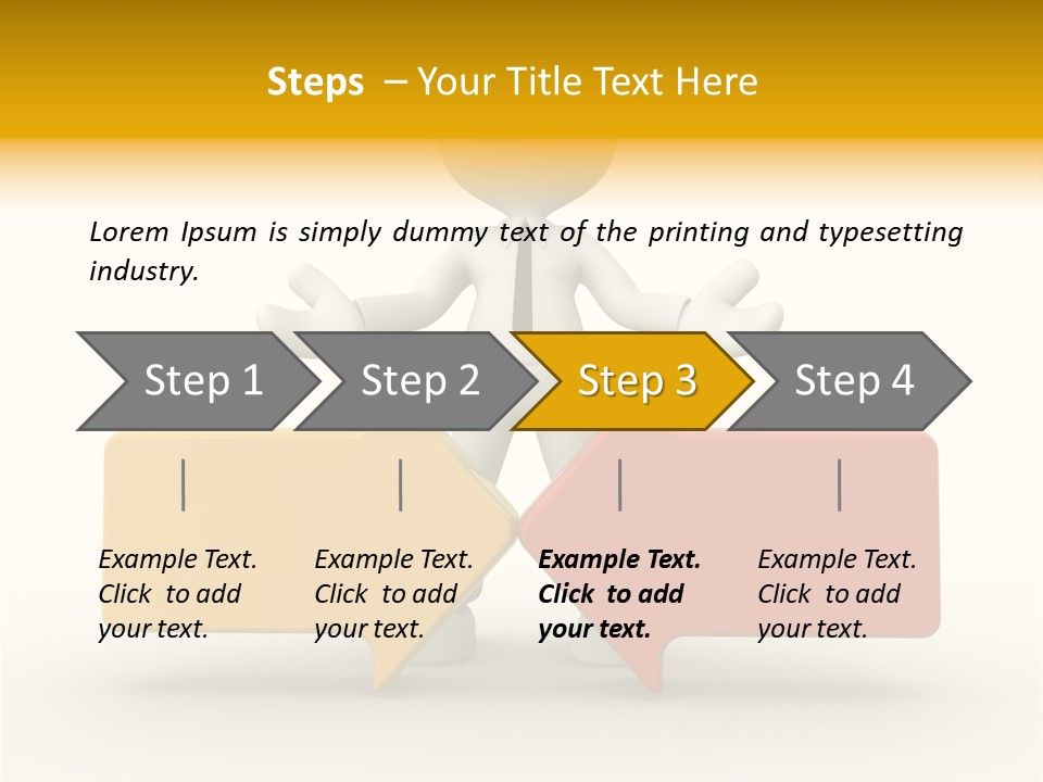 White Achievement Change PowerPoint Template
