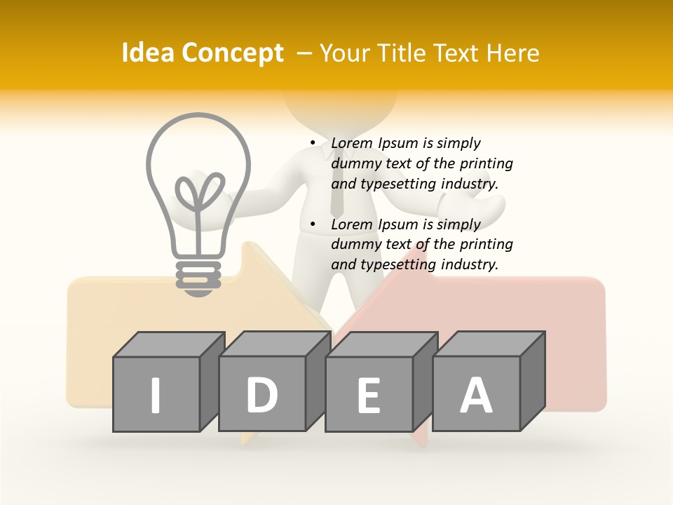 White Achievement Change PowerPoint Template