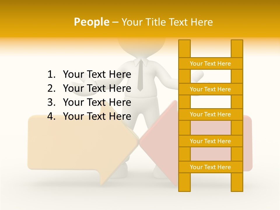 White Achievement Change PowerPoint Template