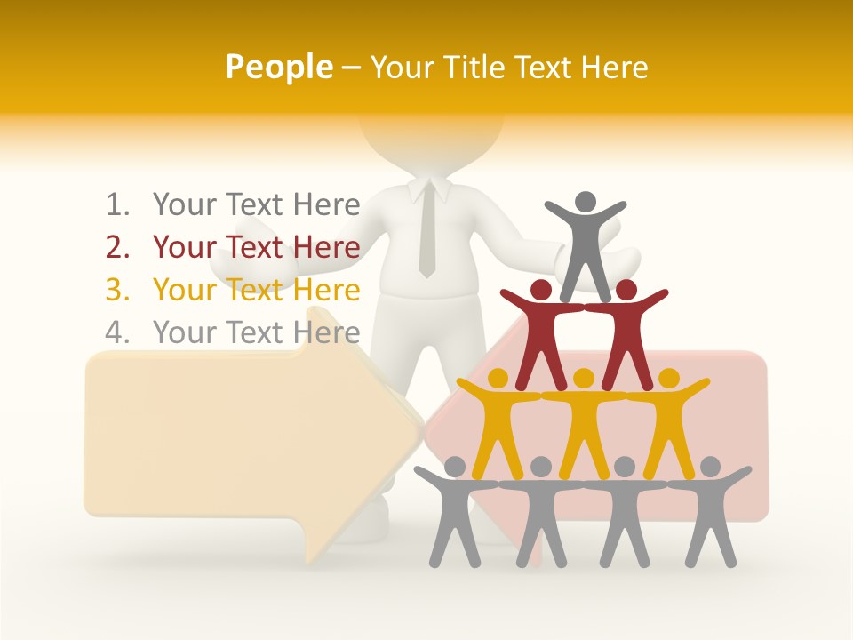 White Achievement Change PowerPoint Template