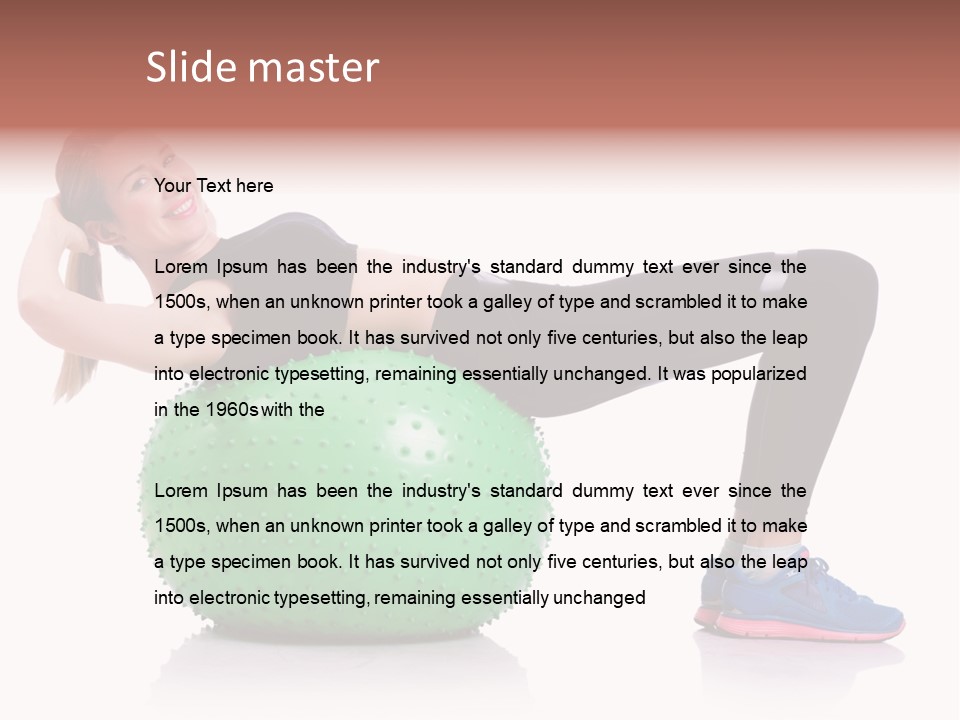 Muscular Beautiful Sporty PowerPoint Template