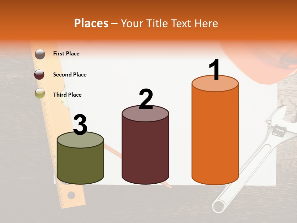 Reconstruction White Blueprint PowerPoint Template