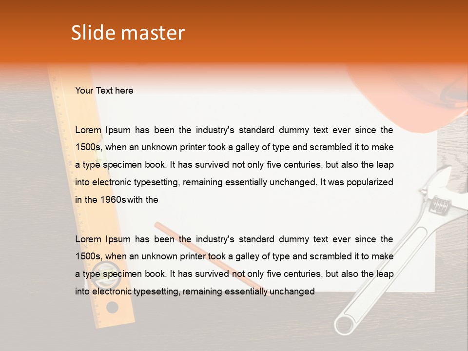 Reconstruction White Blueprint PowerPoint Template