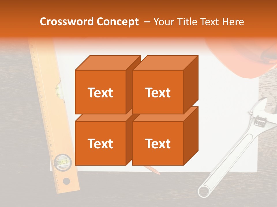 Reconstruction White Blueprint PowerPoint Template