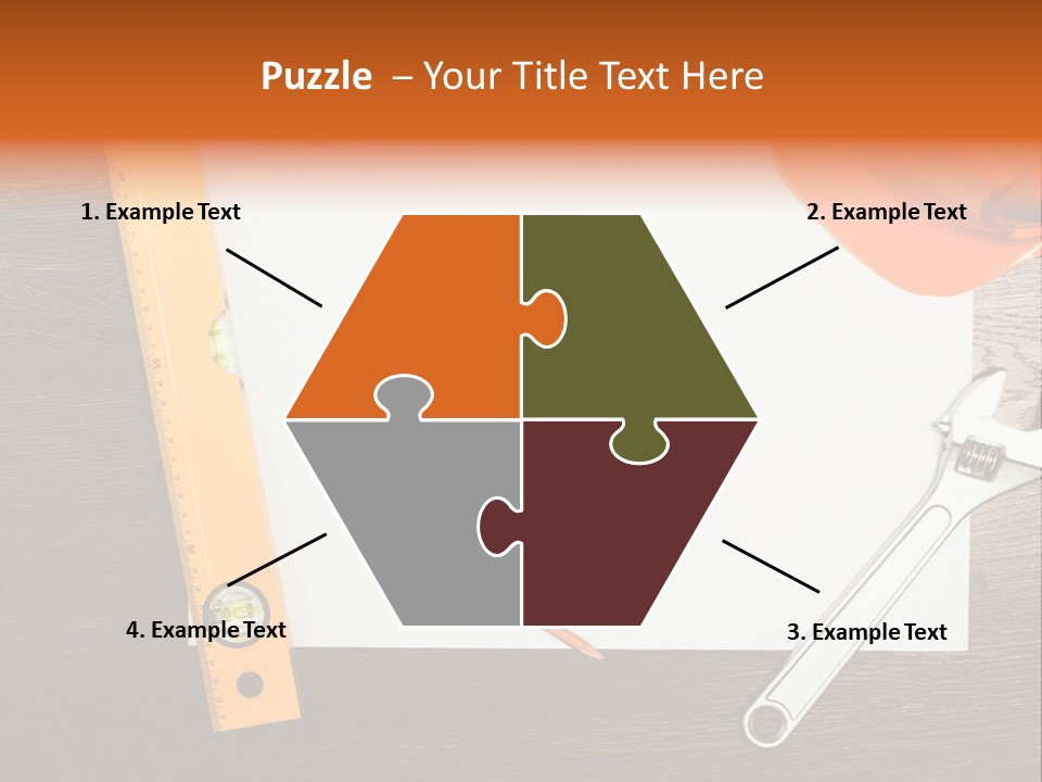 Reconstruction White Blueprint PowerPoint Template