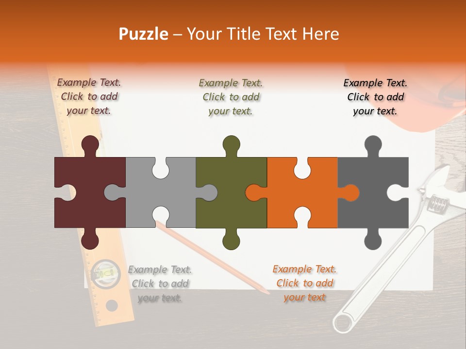 Reconstruction White Blueprint PowerPoint Template