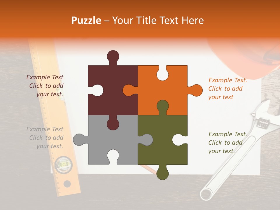 Reconstruction White Blueprint PowerPoint Template