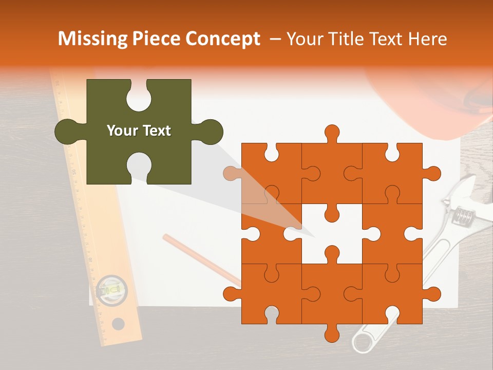 Reconstruction White Blueprint PowerPoint Template