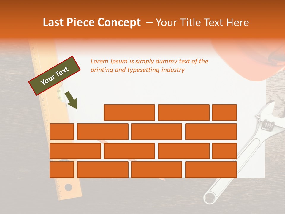 Reconstruction White Blueprint PowerPoint Template