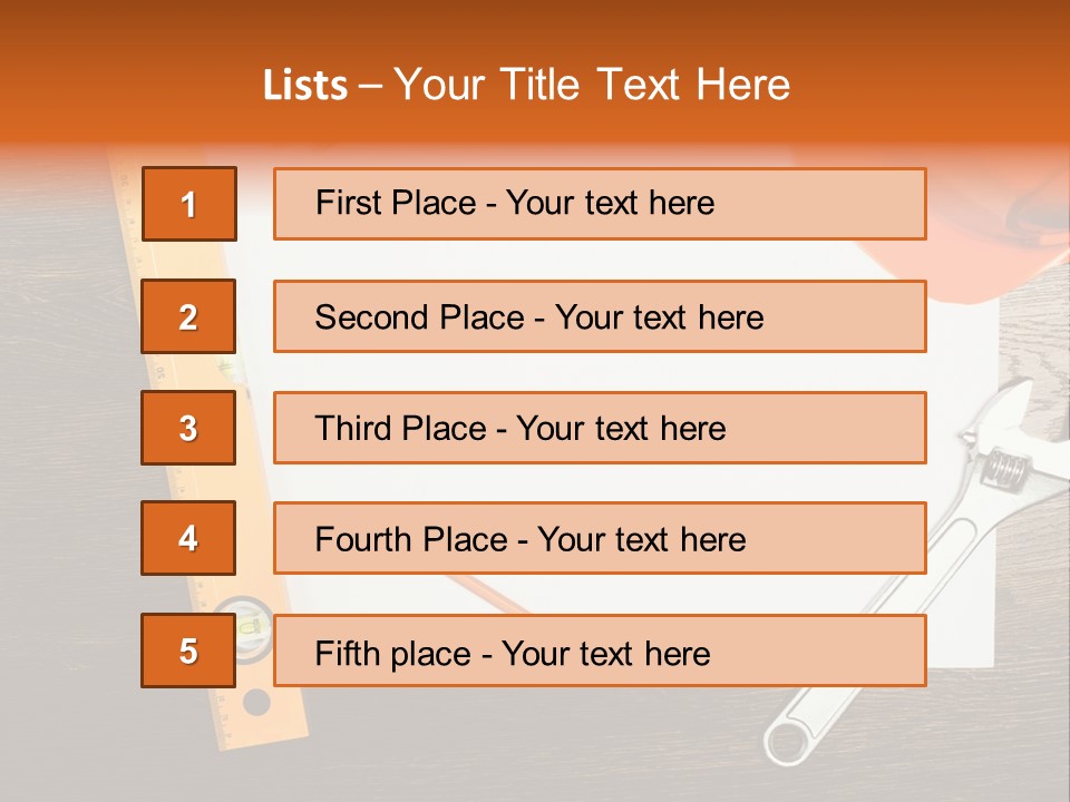 Reconstruction White Blueprint PowerPoint Template