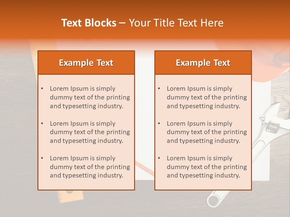 Reconstruction White Blueprint PowerPoint Template