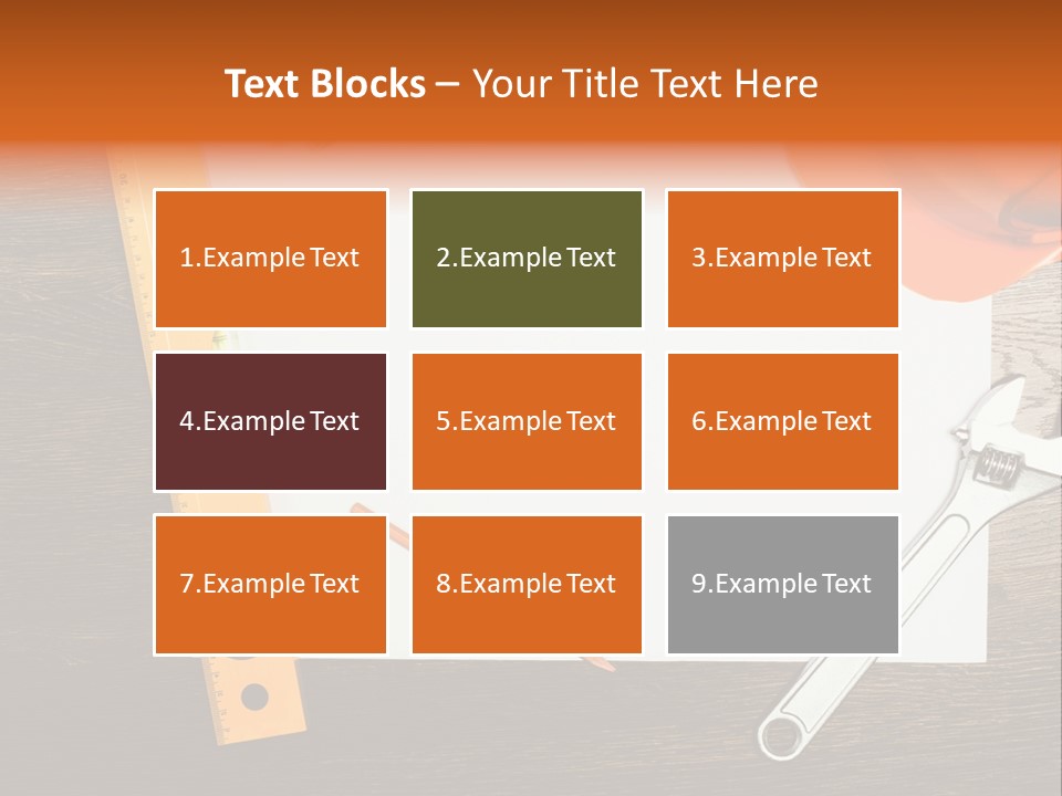 Reconstruction White Blueprint PowerPoint Template