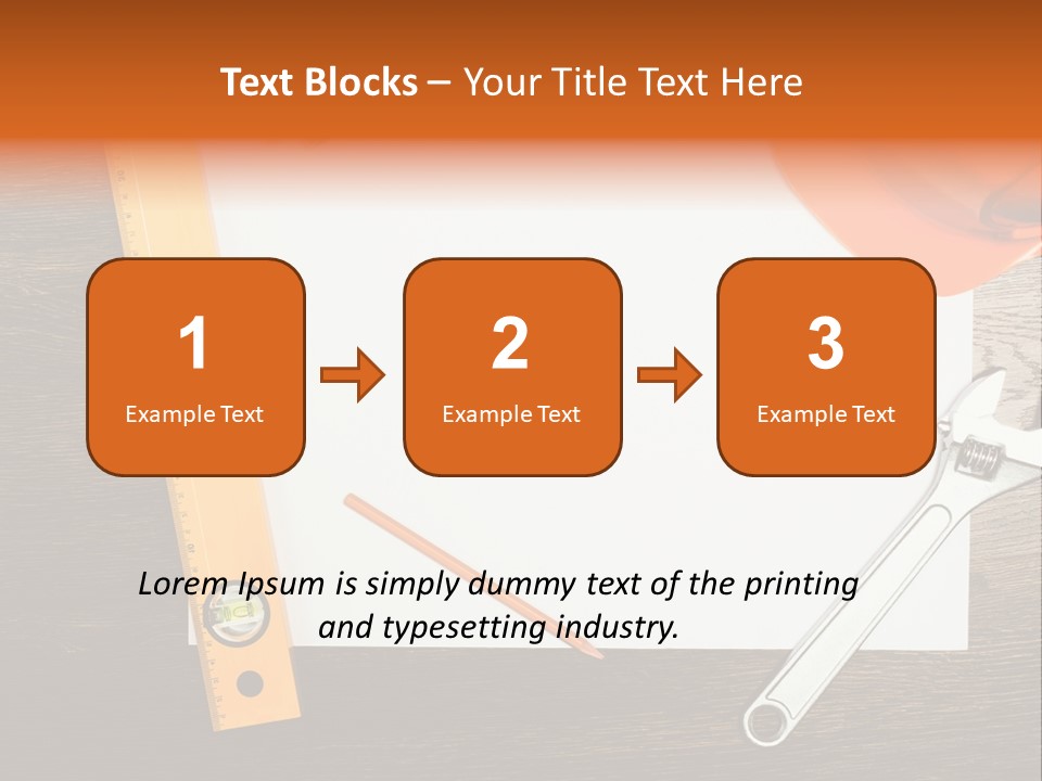 Reconstruction White Blueprint PowerPoint Template