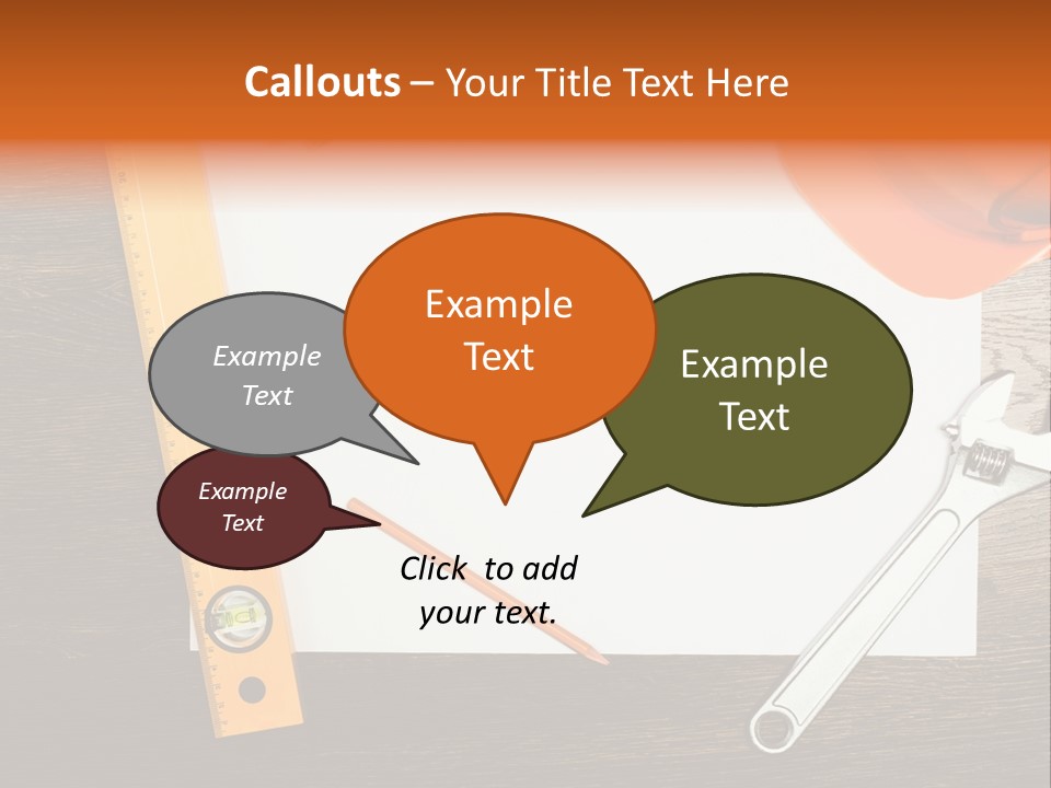 Reconstruction White Blueprint PowerPoint Template