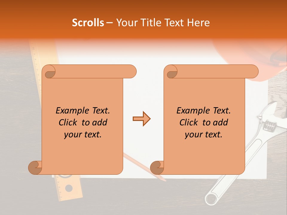 Reconstruction White Blueprint PowerPoint Template