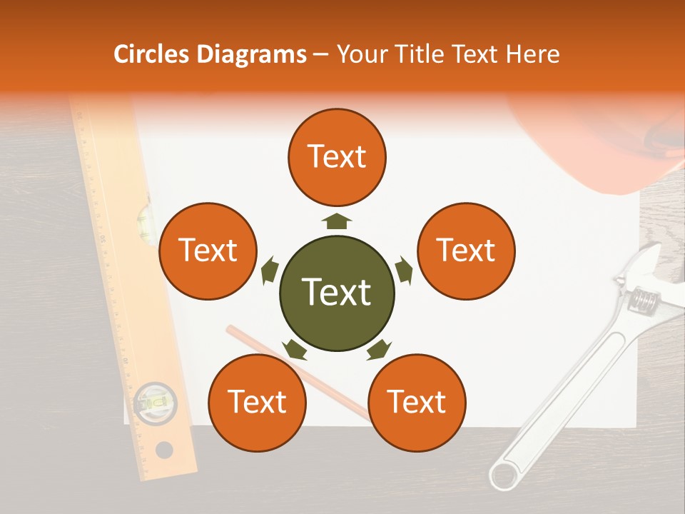 Reconstruction White Blueprint PowerPoint Template