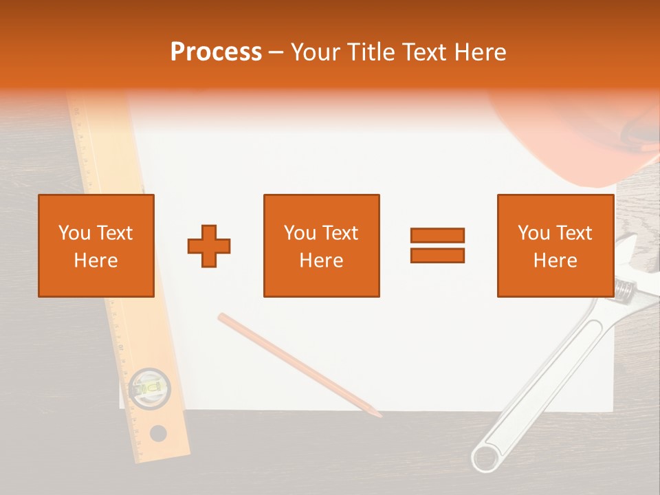 Reconstruction White Blueprint PowerPoint Template