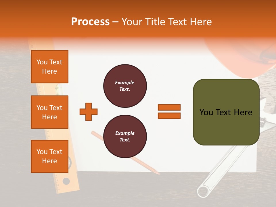 Reconstruction White Blueprint PowerPoint Template