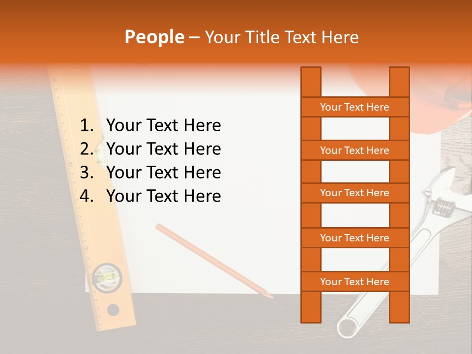 Reconstruction White Blueprint PowerPoint Template
