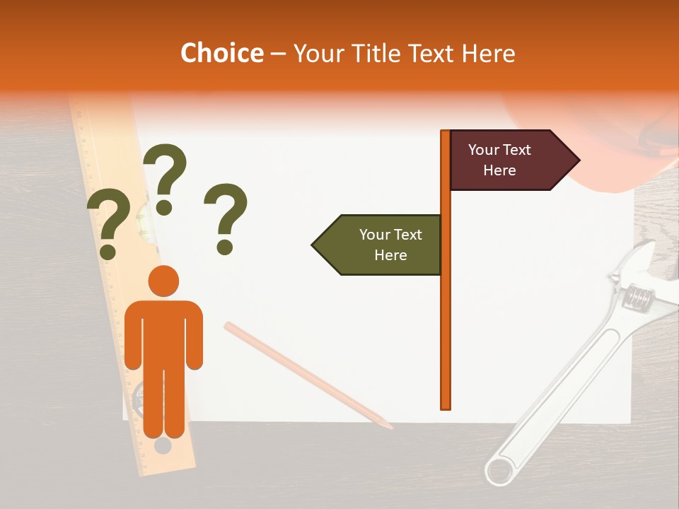 Reconstruction White Blueprint PowerPoint Template