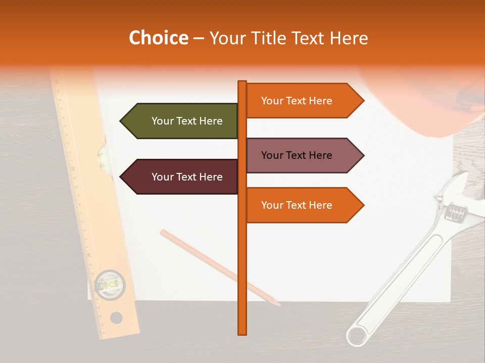 Reconstruction White Blueprint PowerPoint Template
