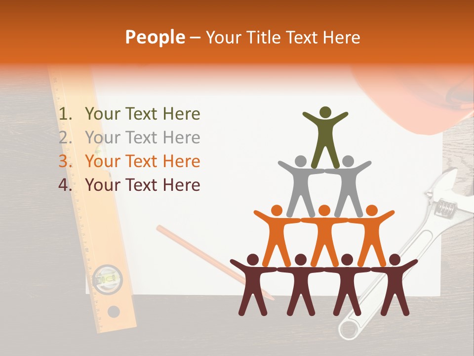 Reconstruction White Blueprint PowerPoint Template