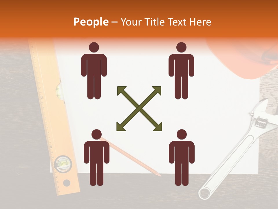 Reconstruction White Blueprint PowerPoint Template