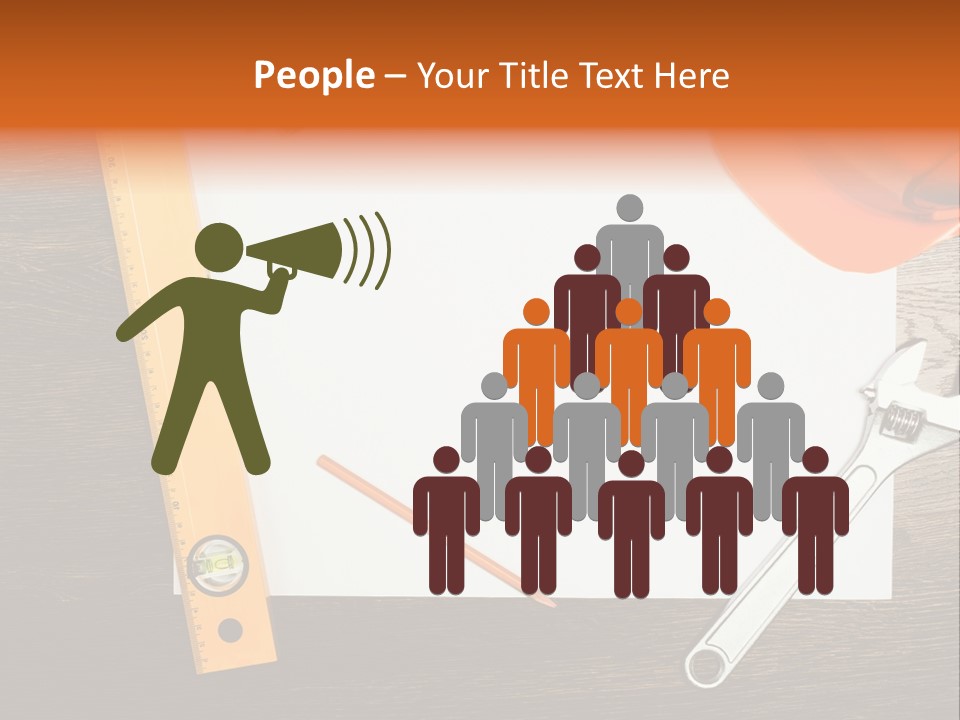 Reconstruction White Blueprint PowerPoint Template