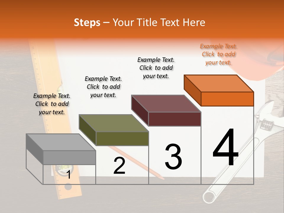 Reconstruction White Blueprint PowerPoint Template