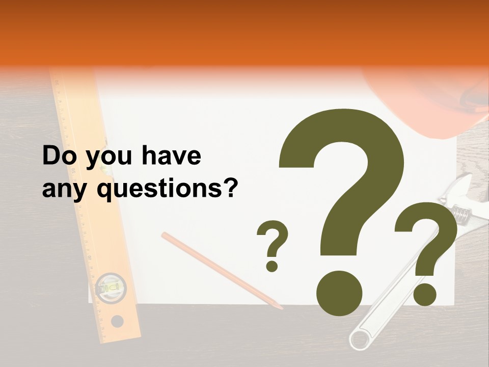 Reconstruction White Blueprint PowerPoint Template