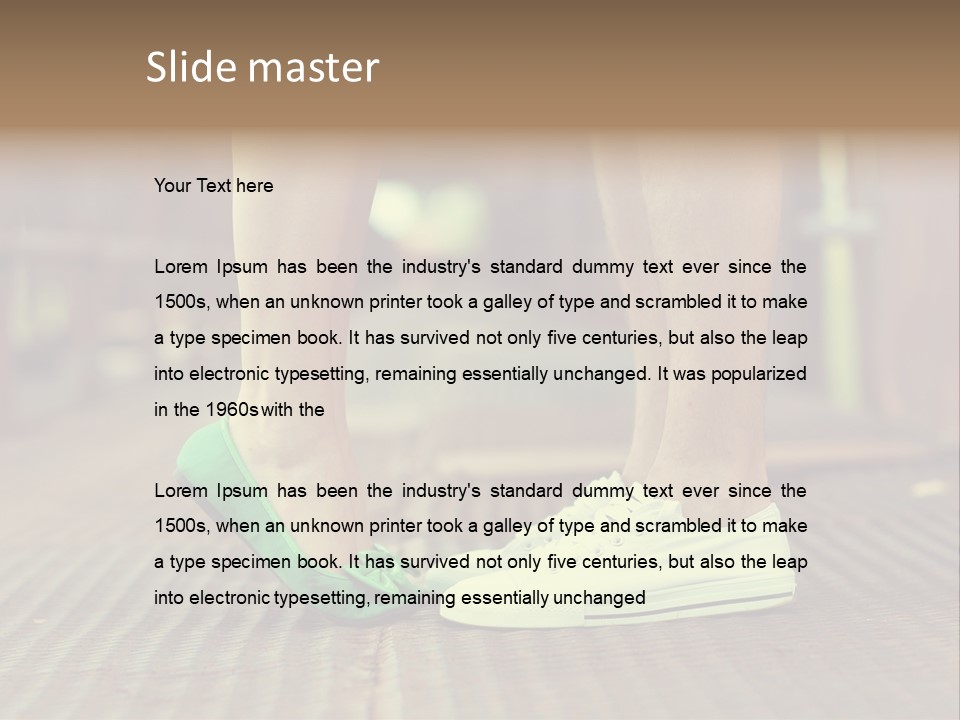 Romantic Caucasian Dolly Shoes PowerPoint Template