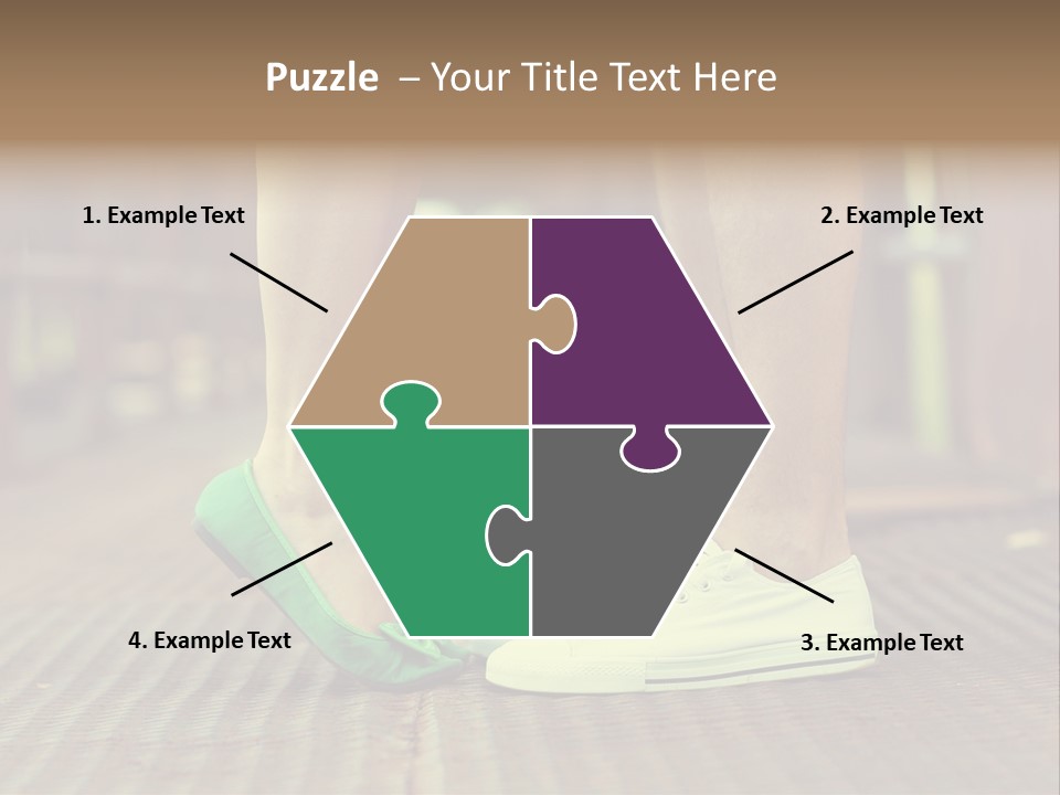 Romantic Caucasian Dolly Shoes PowerPoint Template