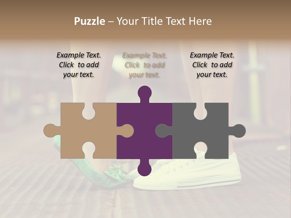 Romantic Caucasian Dolly Shoes PowerPoint Template