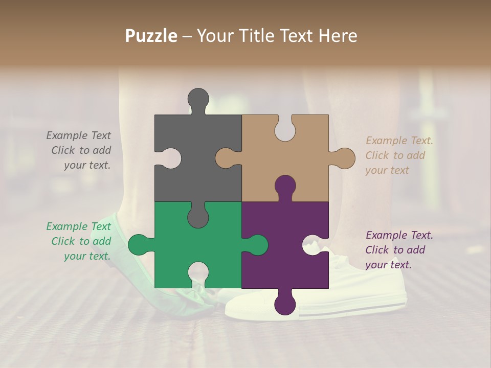 Romantic Caucasian Dolly Shoes PowerPoint Template