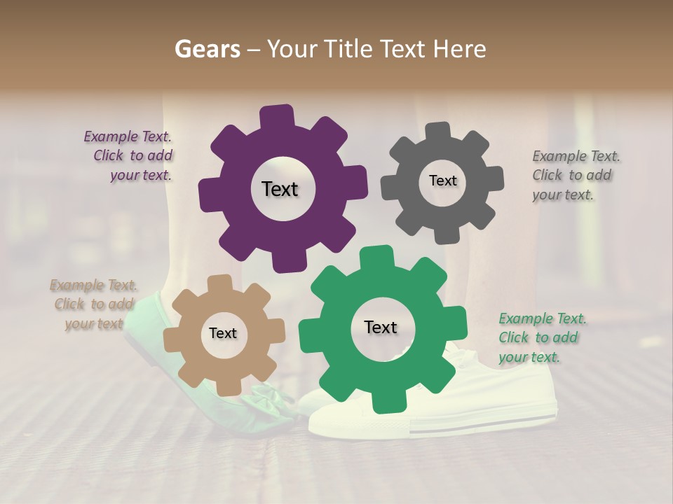 Romantic Caucasian Dolly Shoes PowerPoint Template