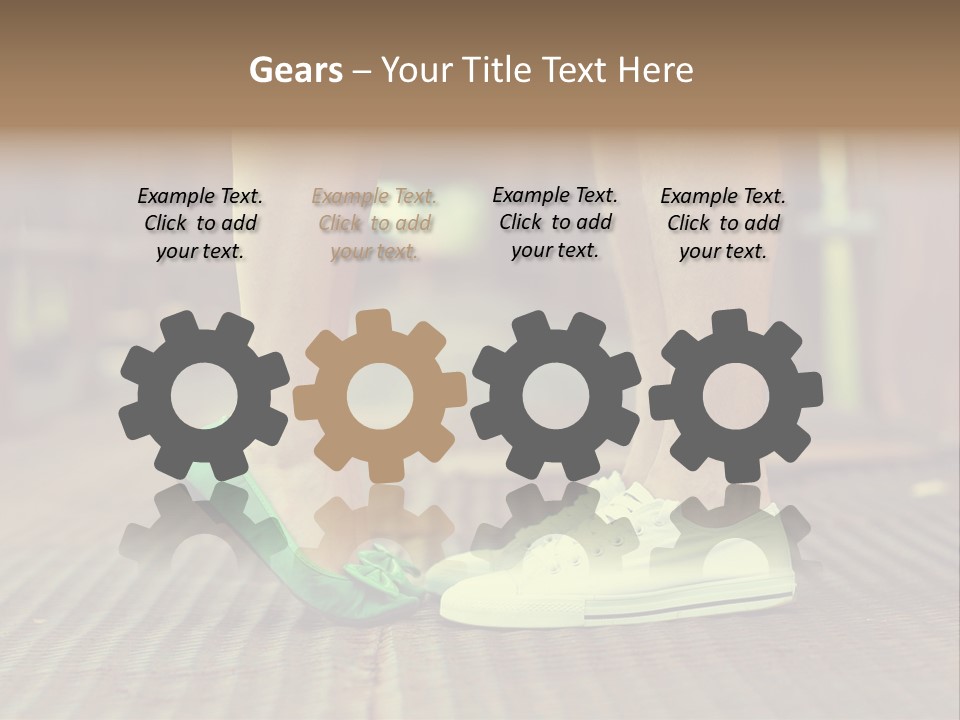 Romantic Caucasian Dolly Shoes PowerPoint Template