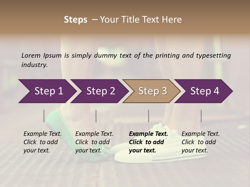 Romantic Caucasian Dolly Shoes PowerPoint Template