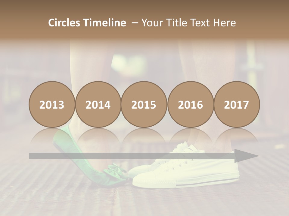 Romantic Caucasian Dolly Shoes PowerPoint Template