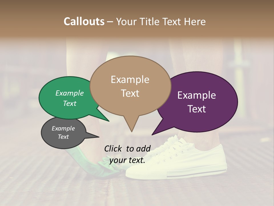 Romantic Caucasian Dolly Shoes PowerPoint Template