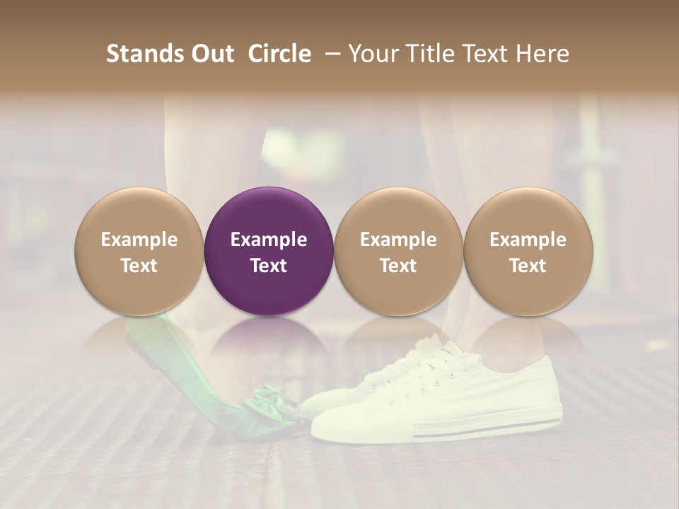 Romantic Caucasian Dolly Shoes PowerPoint Template