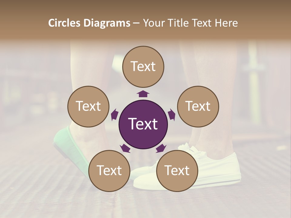 Romantic Caucasian Dolly Shoes PowerPoint Template