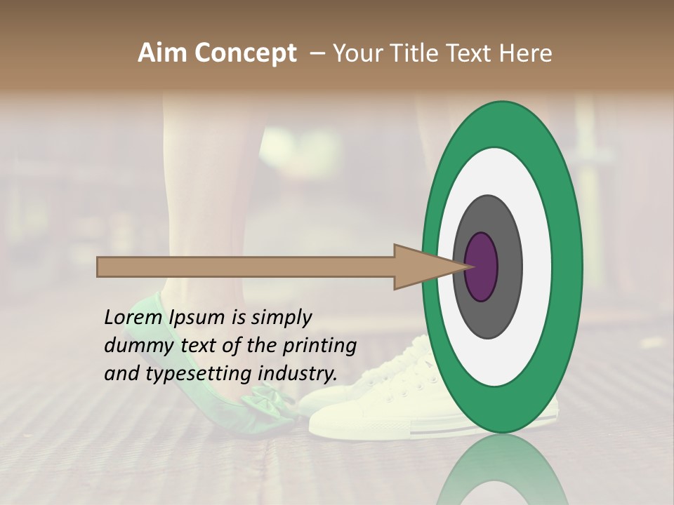 Romantic Caucasian Dolly Shoes PowerPoint Template