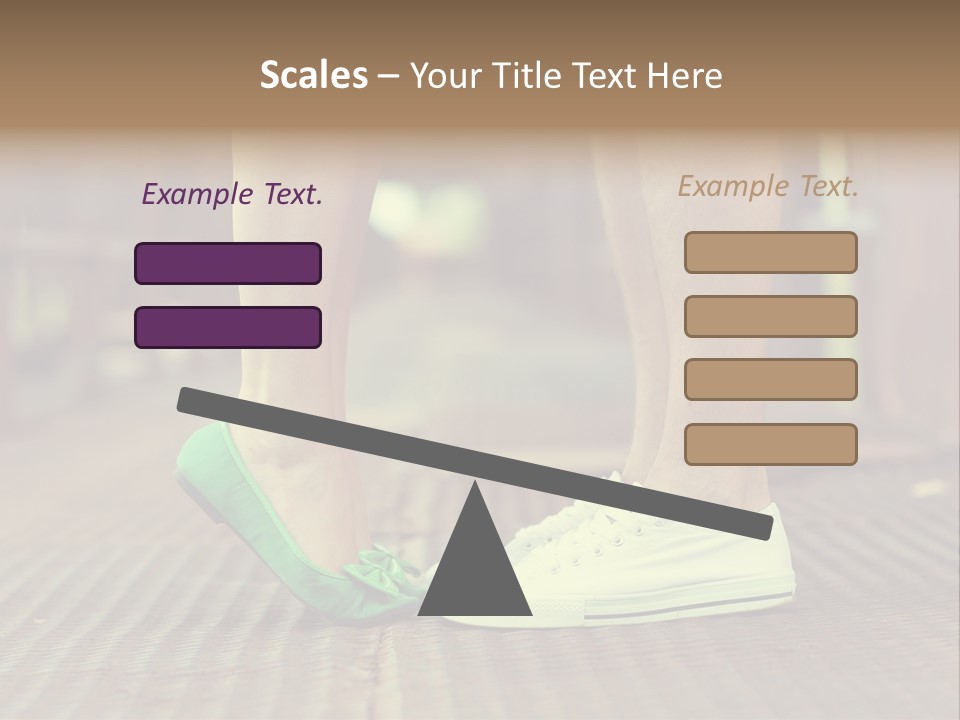 Romantic Caucasian Dolly Shoes PowerPoint Template