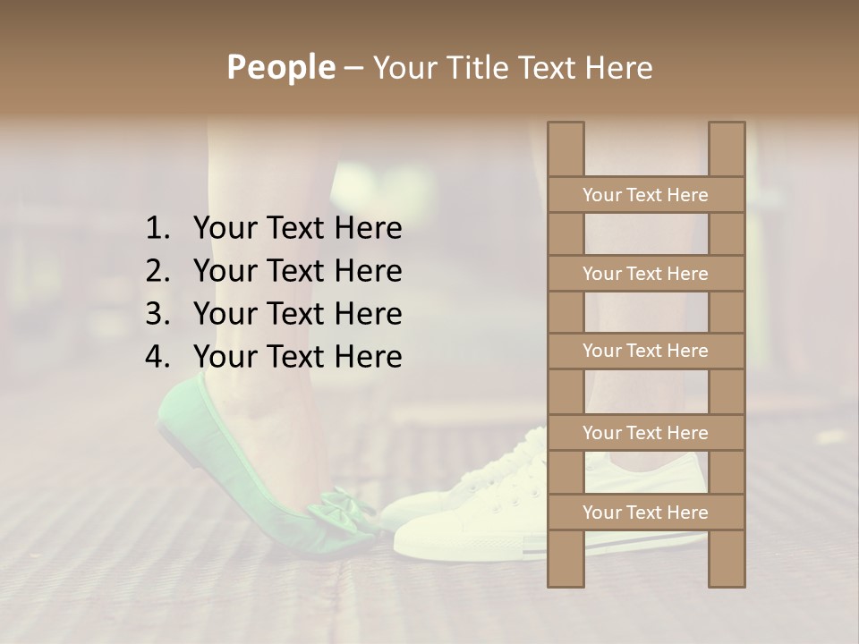 Romantic Caucasian Dolly Shoes PowerPoint Template