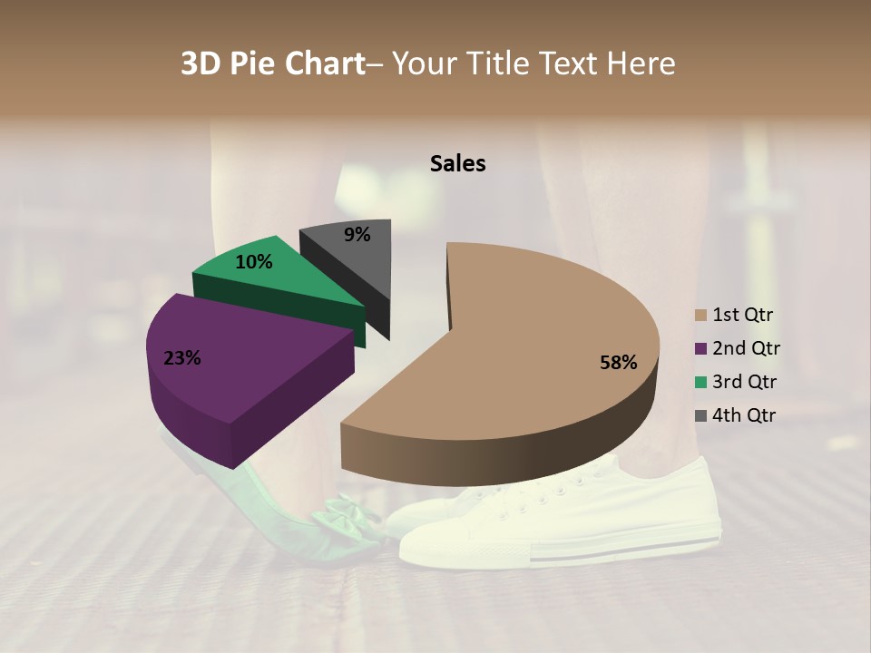 Romantic Caucasian Dolly Shoes PowerPoint Template