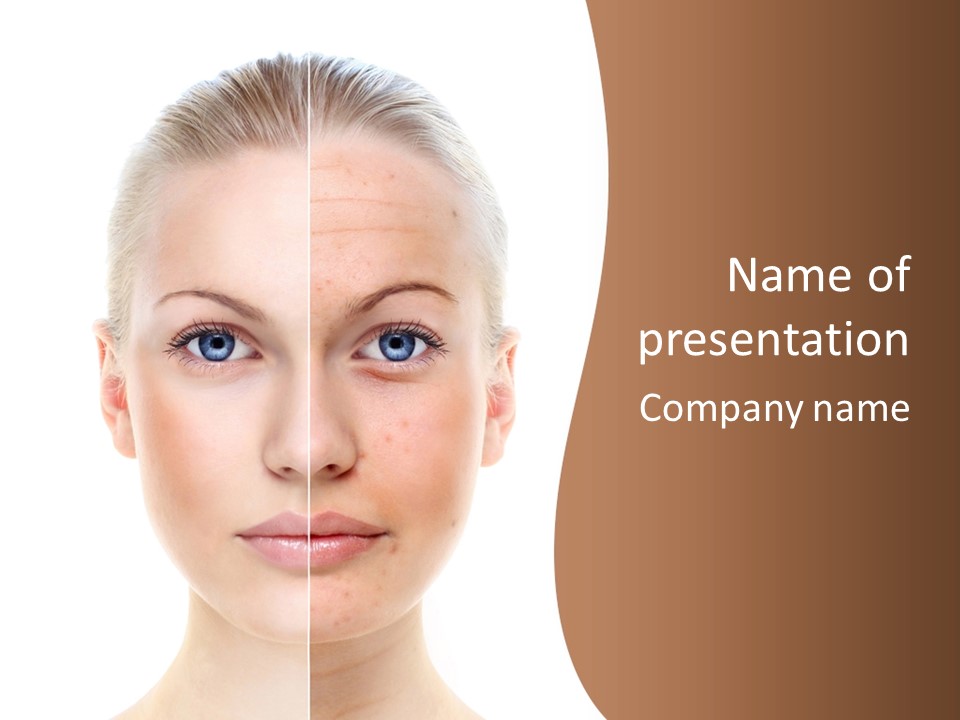 Young Skincare Girl PowerPoint Template