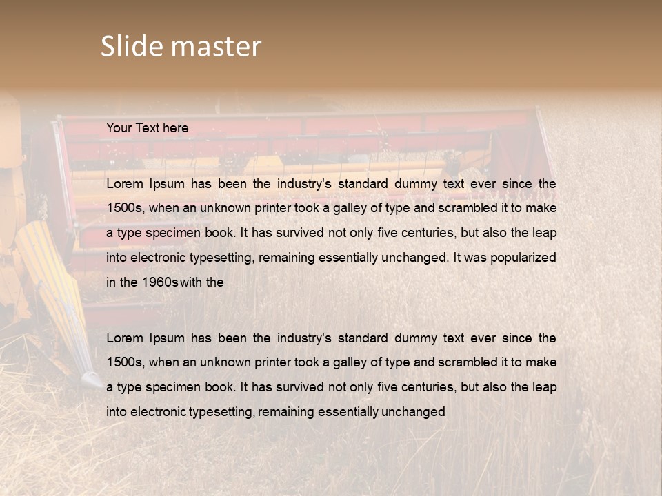 Combine Growing Food PowerPoint Template