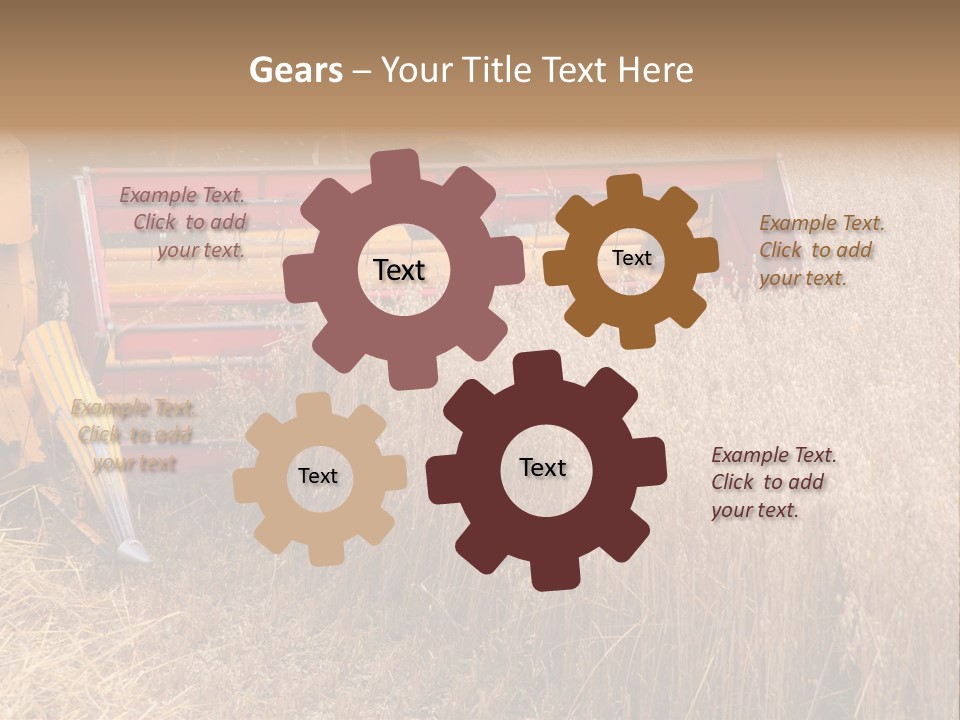 Combine Growing Food PowerPoint Template